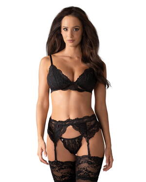 Čierny sexi komplet Obsessive Pure Night 810-SEG-1