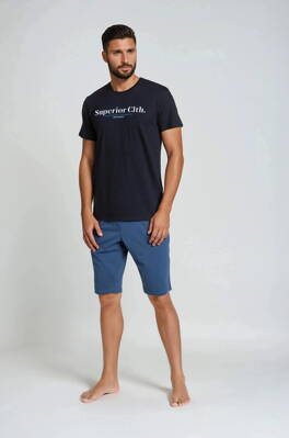 Pánske krátke pyžamo Henderson Zed 38366-99X čierno-grafitové