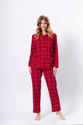 Dámske bavlnené pyžamo na gombíky M-Max Ala 1389