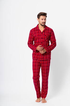Pánske bavlnené pyžamo na gombíky M-Max Alan 1391
