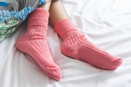 Dámske ponožky teplé Steven 067-064 ružové