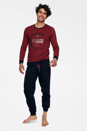 Pánske pyžamo Henderson Bolt 40033-33X červené-melanžovo čierne