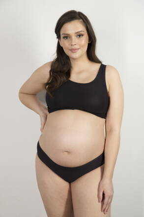 Tehotenské nohavičky super elastické Julimex Flexi-One Mama čierne
