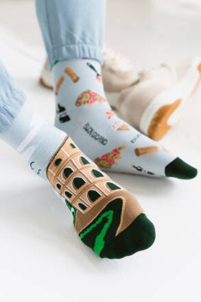 Pánske štýlové ponožky More Rome 079-A070 mätové