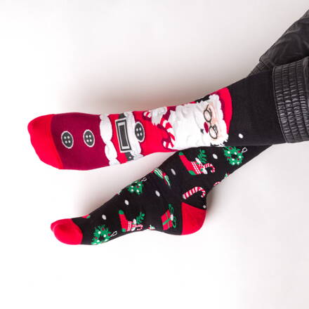Pánske vianočné ponožky More Santa Claus 079-A050 čierne