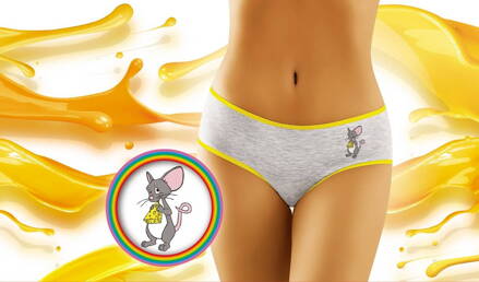 Nohavičky bavlnené s myškou Wol-Bar Funny Mouse 2506