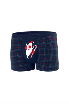 Vianočné pánske boxerky Cornette Santa Claus 007/61 tmavomodré