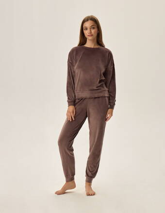 Dámske domáce oblečenie Henderson Ladies Fain 41892-84X coffee