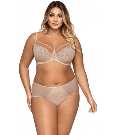 Podprsenka nevystužená Ava Lingerie Crystal Soft 1396 béžová