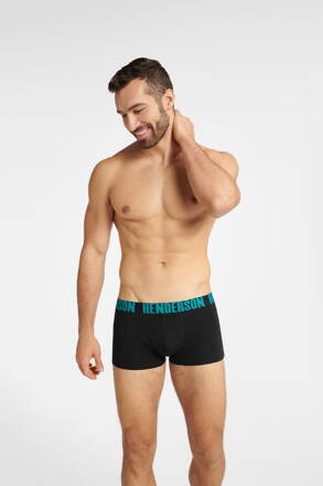 3-PACK pánske bavlnené boxerky Henderson Fair 40836-MLC čierne
