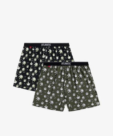 2-PACK pánske bavlnené trenky Atlantic Blazy Tom 2MBX-038 