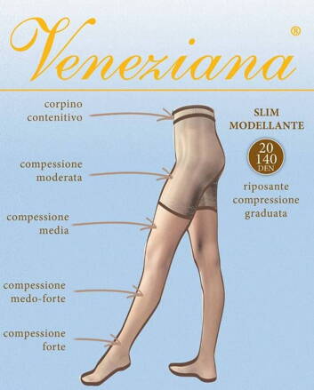 Pančuchy proti opuchom a únave nôh Veneziana Slim 20/140 DEN