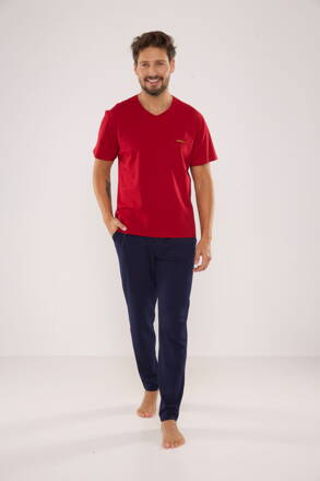 Pánske bavlnené pyžamo De Lafense Kevin 624