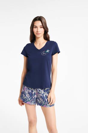 Dámske pyžamo krátke Henderson Ladies Bluebird 40621-59X tmavomodré
