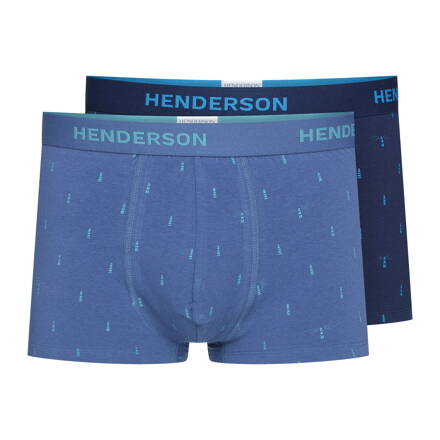 2-PACK pánske bavlnené boxerky Henderson Joy 41924-MLC jeans-tmavomodré