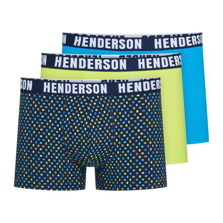3-PACK pánske bavlnené boxerky Henderson Jet 42255-MLC Multicolor