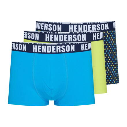 3-PACK pánske bavlnené boxerky Henderson Jet 41929-MLC Multicolor