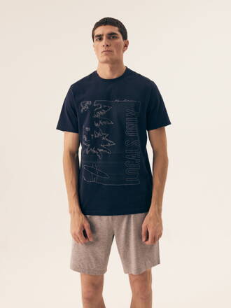 Pánske bavlnené pyžamo krátke Henderson Surf 42598-59X