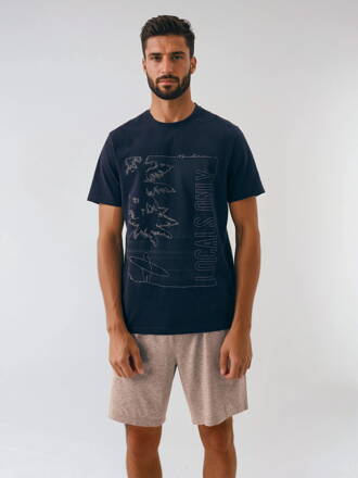 Pánske bavlnené pyžamo krátke Henderson Surf 42598-59X