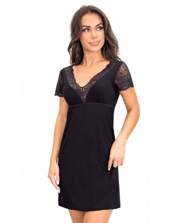 Elegantná nočná košieľka Donna Sonia čierna