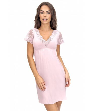 Elegantná nočná košieľka Donna Sonia púdrovo ružová