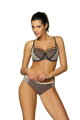 Štýlové plavky push-up Marko Charlotte Dark Taupe M-495 (7) mocca
