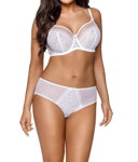 Podprsenka nevystužená Ava Lingerie Crystal Soft 1396 biela