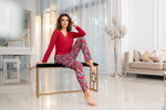 Luxusné dámske pyžamo Donna Rita burgundy