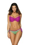 Dámske dvojdielne vystužené plavky Marko Emily Very Fuchsia M-451 (7) jahodové