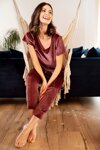 Dámske domáce oblečenie Babella Audrey burgundy