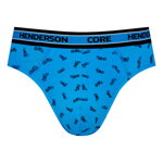 2-PACK pánske slipy Henderson Boost 40061-MLC tmavošedé melanžové-nebesky modré