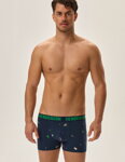 2-PACK pánske bavlnené boxerky Henderson Jury 42251-MLC tmavomodré