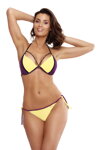 Dámske vystužené bikiny bez push-up Marko Lara Gialina-Mirto M-511 (3) žlto-fialové