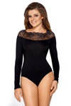 Elegantné body s čipkou Babell Maddalena čierne