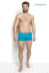 2 PACK pánske boxerky Henderson 34253-90X tyrkysové a grafitové