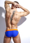 Slipové pánske plavky push-up Alpha Male Aero Baltic zafírovo modré