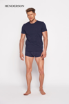 Pánske bavlnené tričko spodné Henderson Bosco 18731 tmavomodré