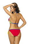 Dámske bikiny push-up Marko Brooke Ginger M-462 (2) tmavočervené