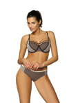 Štýlové plavky push-up Marko Charlotte Dark Taupe M-495 (7) mocca