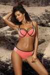 Štýlové plavky push-up Marko Charlotte Coral M-495 (8) koralové
