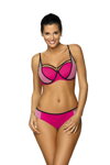 Štýlové plavky push-up Marko Charlotte Razzberry M-495 (10) malinové