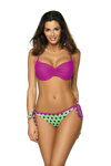 Dámske dvojdielne vystužené plavky Marko Emily Very Fuchsia M-451 (7) jahodové