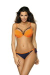 Dámske dvojdielne plavky Marko Virginia Dark Navy-Calendula M-456 (11) oranžovo-tmavomodré
