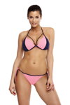 Dámske vystužené bikiny bez push-up Marko Lara Origami-Blueberry M-511 (6) ružovo-tmavomodré