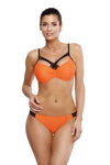 Dámske dvojdielne plavky s push-up Marko Electra Papaya M-542 (4) oranžové papája