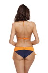 Dámske dvojdielne plavky Marko Athena Dark Navy-Calendula M-552 (11) oranžovo-tmavomodré