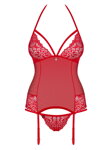 Červený sexi korzet Obsessive Secret of Love 838-COR-3 + tangá ZDARMA!