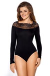 Elegantné body s čipkou Babell Maddalena čierne