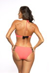 Štýlové plavky s dvojitým push-up Marko Ofelia Slim Pink M-559 (10) koralovo-zlaté