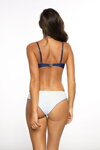Dámske dvojdielne plavky 2x push-up Marko Aurora Blu Scuro M-576 (1) tmavomodro-biele